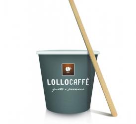 Lollo Caffé Espresso Papírpohár + fa keverőpálca
